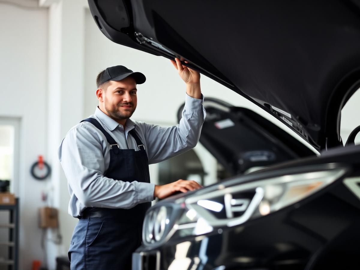 Technician working at Canadian Car Care